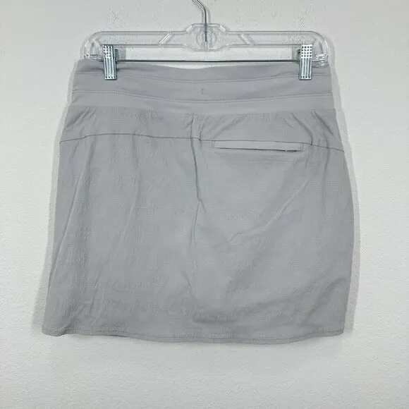 Athleta‎ Size 4 Light Grey Mini Skort Casual Athleisure Travel Errands Comfort - Image 5