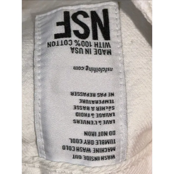 NSF Mid Rise Button Fly Straight‎ Distressed Flare Leg Jeans - Image 4
