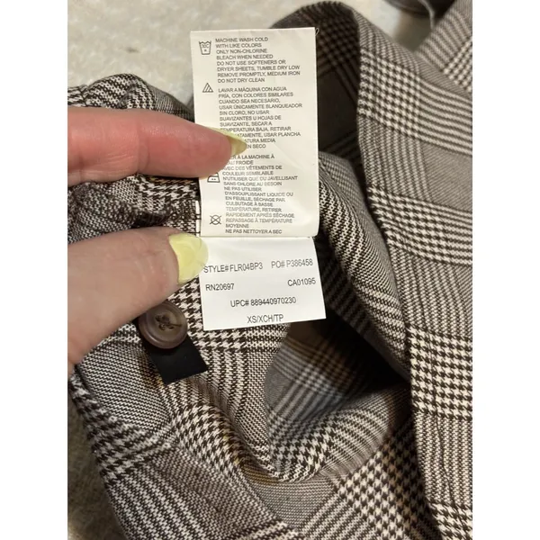 Dickies Brown Plaid Button Front Work Shirt Jacket XS - Image 7