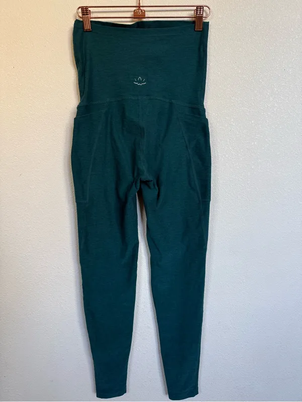 Beyond Yoga Beyond The Bump Maternity Leggings XS Teal High Waist - Image 4