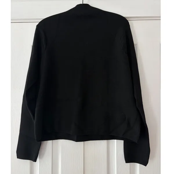 Mango MNG Black Mock Neck Long Sleeve Sweater NWT Size L 77085636 - Image 2