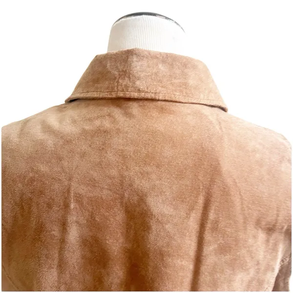 Hunt Club Vintage Women’s Suede 100% Leather Vest Tan Western Size 16 - Image 5