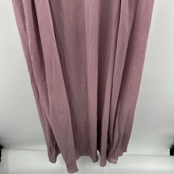Birdy Grey Devin Convertible Chiffon Maxi Bridesmaid Dress‎ Dark Mauve Sz M NEW - Image 9