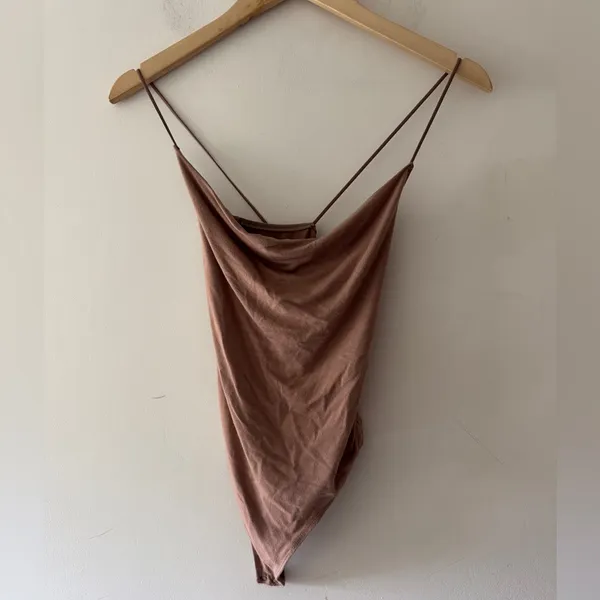 Abercrombie & Fitch Soft‎ A&F Drapey Light Brown Bodysuit - Image 2
