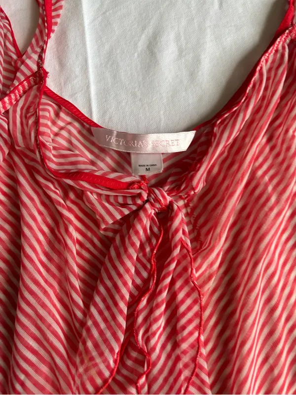 Victoria's Secret Pink Striped Tie-Front Camisole - Image 3