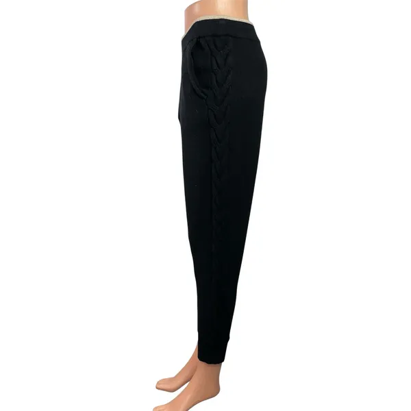 Monrow Women's Black High Waisted Pull On Pocket Tapered Jogger Pants Size S - Image 2