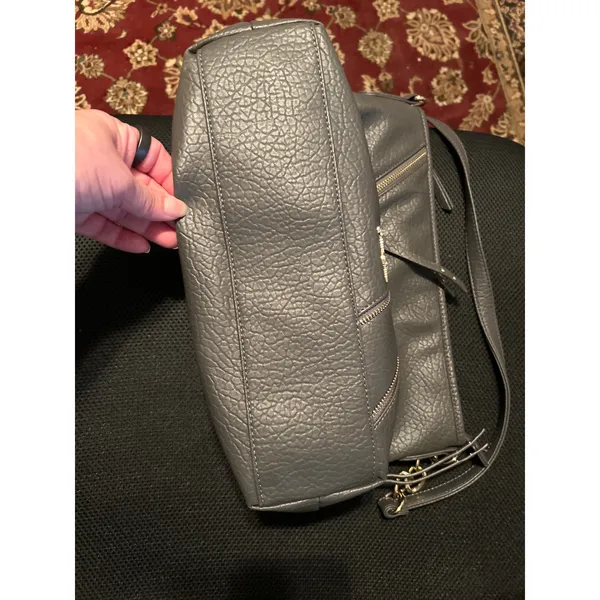 Jessica Simpson Baylinn Hobo Gray Faux‎ Leather Shoulder Bag Chain Strap - Image 8