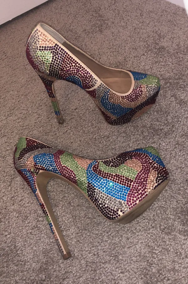Steve Madden Dyvinal Rhinestone Heels 6.5 - Image 5