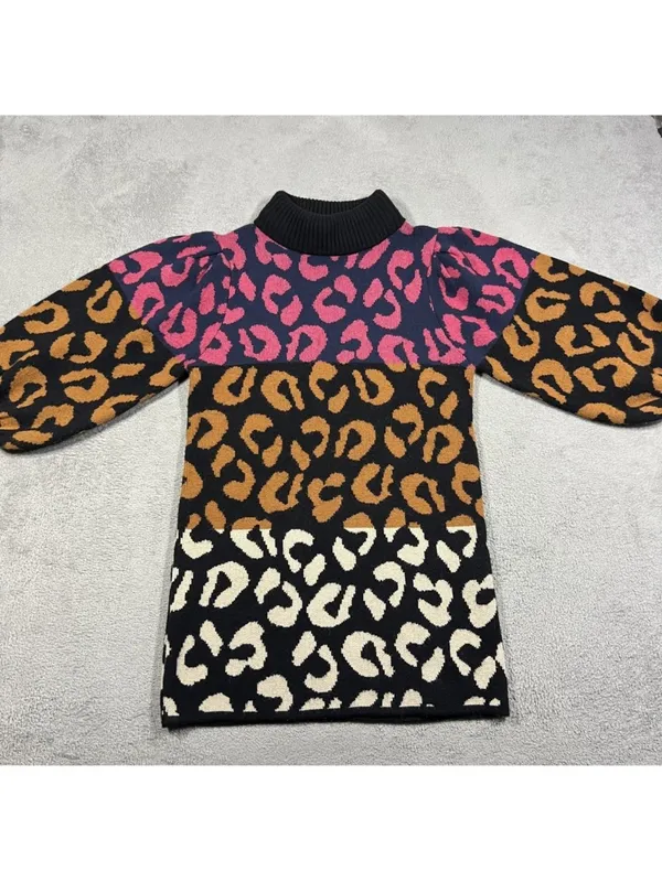 FARM Rio Mixed Leopard Sweater Dress - Image 6