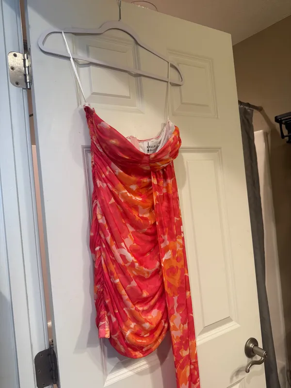 Hello Molly Orange Floral Mini Dress - Image 4