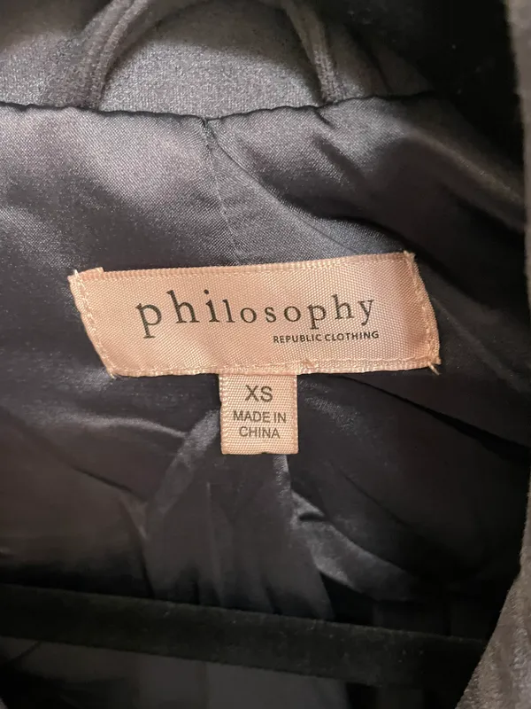 Philosophy Gray Suede Moto Jacket - Image 2