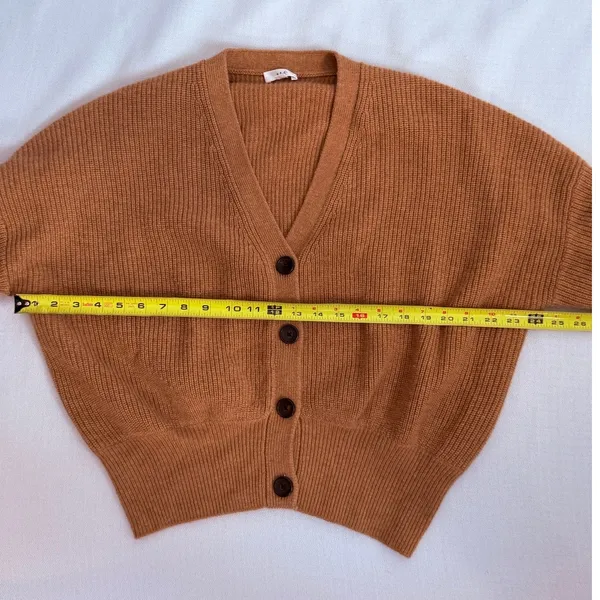 ALC Frank Peters Boxy Fit Merino Wool Rib-Knit Cardigan size medium - Image 6