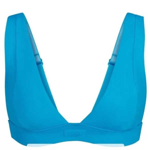 Skims (B10) Women's SKIMS Signature Swim Plunge Top 4X NWT Turquoise - Image 3