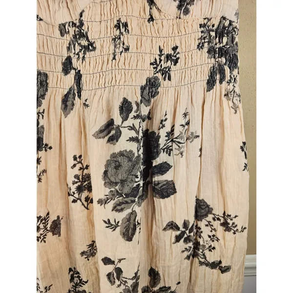 Free People Womens Pink‎ Gauze Forget Me Not Midi Dress Large - Image 3