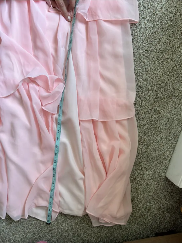 NWT JJs House Josseline Petal Pink Tiered Ruffle Chiffon Dress Bridesmaid Formal - Image 9