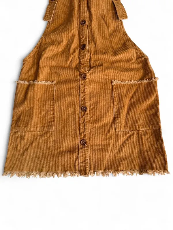 LE LIS Brown Corduroy Pinafore – Small - Image 2