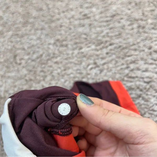 Lululemon Kick Serve Sweat Color Block Longline Sports Bra - Image 6