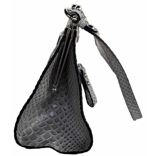 GUESS Vintage White Snakeskin Dainty Clutch Shoulder Bag Purse Silver Hardware - Image 4
