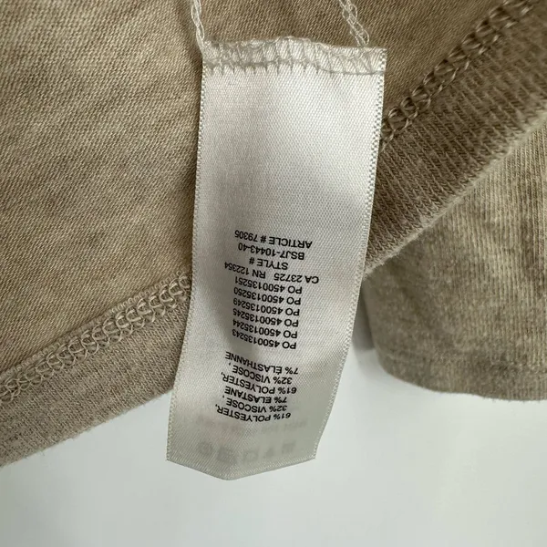 Wilfred Free size small long sleeve shirt‎ top oatmeal tan color crew neck - Image 5