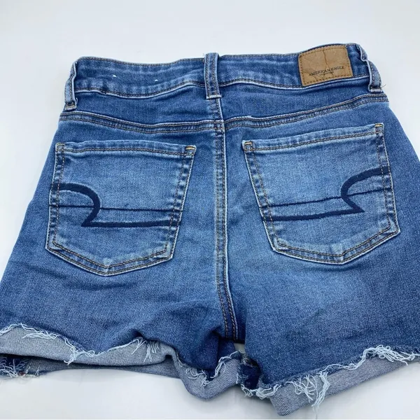 Jorts American Eagle Next Level Stretch X Shorts Denim Jean Red White Stripe 2 - Image 2