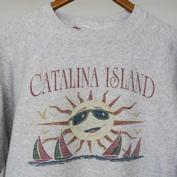 Hanes Vintage 90s Catalina Island California Sweatshirt - Image 3