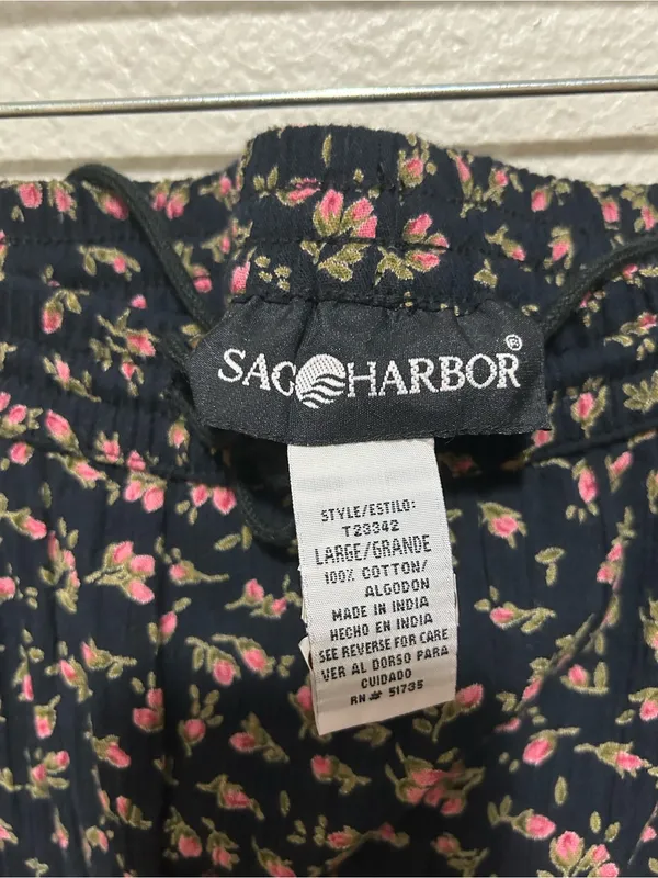 Vintage 90s Y2K Sag Harbor Patchwork Floral Maxi Skirt Boho Indie Large - Image 4