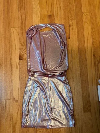 superdown Cordilla Halter Mini Dress Metallic - Image 5