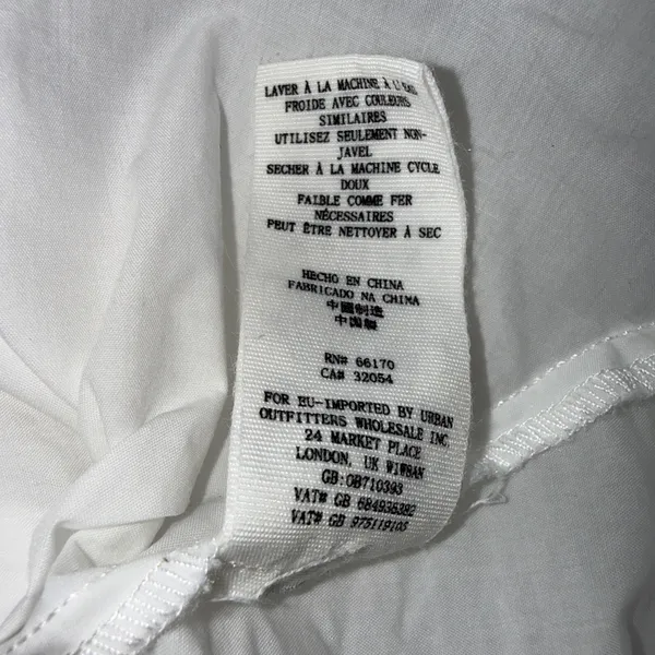 FREE PEOPLE White All The Time Tunic Peplum Button Up Boho Cottagecore Shirt XS‎ - Image 13
