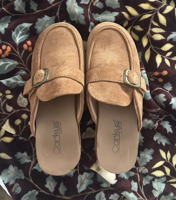 Corkys Tan Slip-On Shoe with Embossed Logo - Image 2