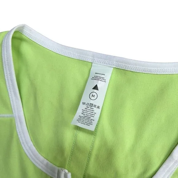 Balance‎ Athletica Vitality Women's M Isotope Zip Front Crop Top Sports Bra Neon - Image 4