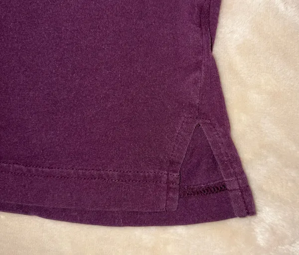 VS PINK Casual Logo Tee - Relaxed Crewneck T-Shirt Plum & White Colorblock - Image 8