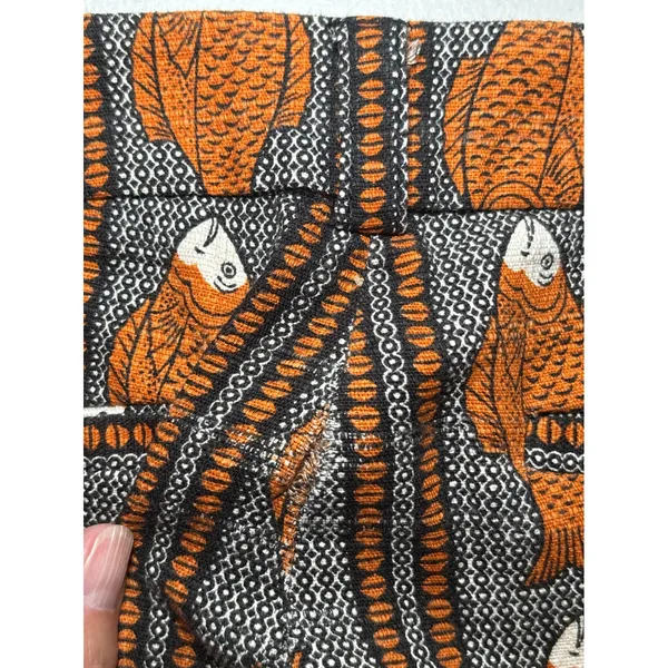 Anthropologie Cartonnier Fish Print Cropped Pants 2 Novelty Tweed Trouser - Image 10