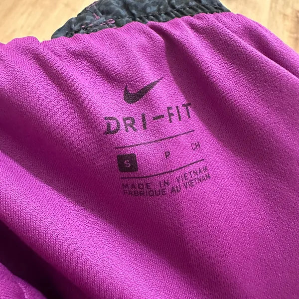 NIKE | Women's Dri-FIT‎ Dark Purple Athletic Gym Workout Running Shorts, Size S - Image 3