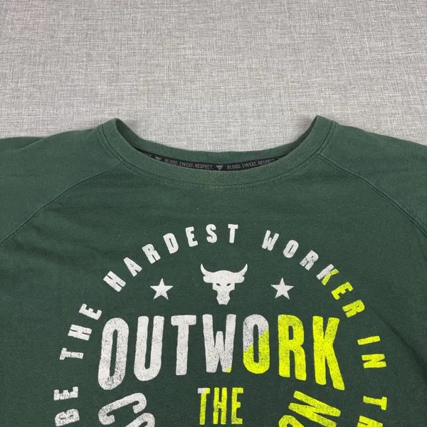 Under Armour HeatGear Shirt Womens Medium Green Outwork Competition Project Rock - Image 2