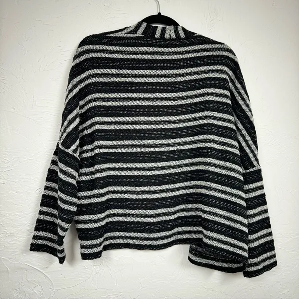 Madewell Grey Striped Slouchy Cardigan Sweater Womens Xs/S Oversized Boxy Boho - Image 5