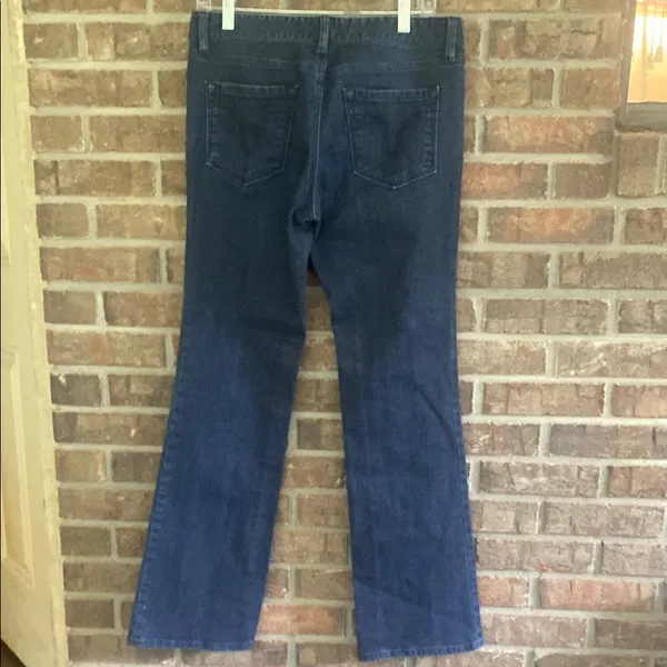LOFT Dark Blue Flare Jeans - Image 2