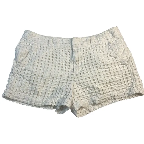 Vintage GAP 3" City Shorts Size 6 Eyelet White‎ Lined Pockets Coastal Summer - Image 8