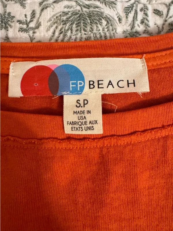 Free People Orange Boxy Tee - Image 2