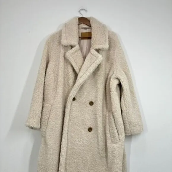 Bearpaw Women's Size 3X Teddy Beige Sherpa Longline Winter‎ Coat Cozy Boho City - Image 2