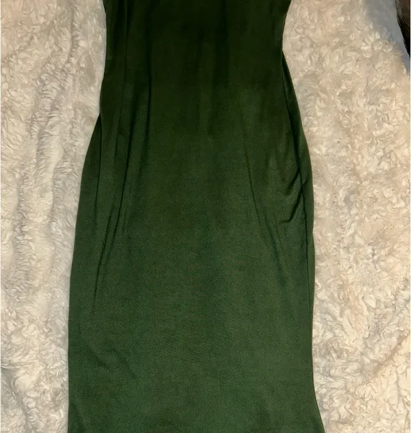 SheIn NWOT Solid Green Cami Long Soft Lounge Dress - Image 7