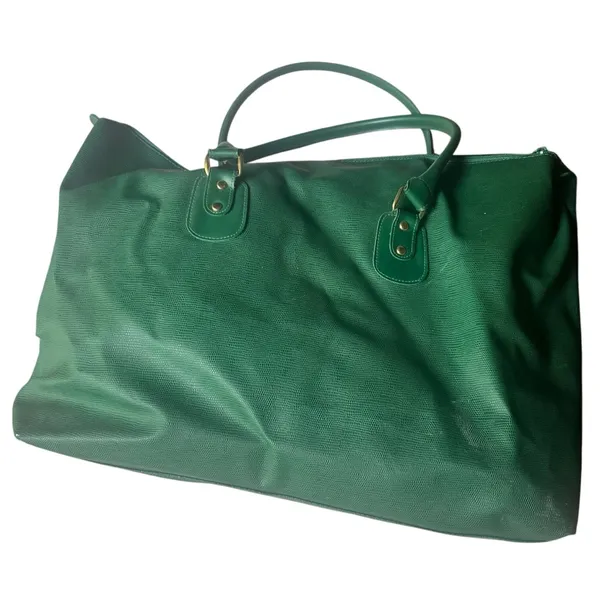 Vintage Christian Dior Perfumes Emerald Green PVC Large Green Travel Bag - Image 2