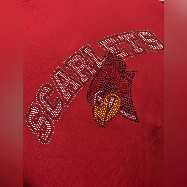 Scarletts Team Rhinestone Track Jacket Red Size XL - Image 6