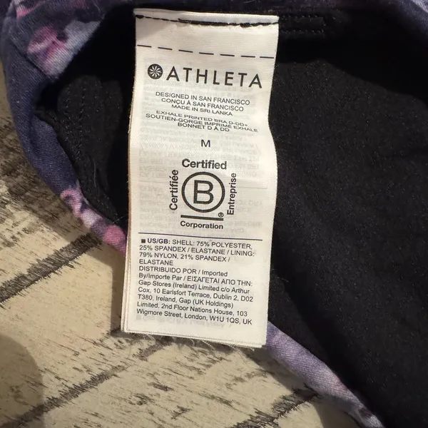 Athleta Purple Floral Sports Bra - Image 3