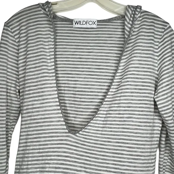 Wildfox Striped Hoody Shirt nwot - Image 2