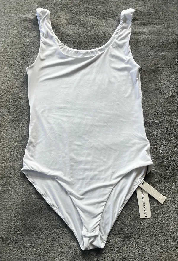 ALGALAROUND White Bodysuit Size Small - Image 3