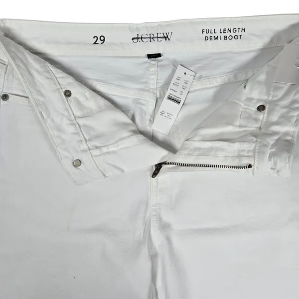 J. Crew Full-length demi-boot jean in‎ white wash 29 BP470 NWT - Image 4