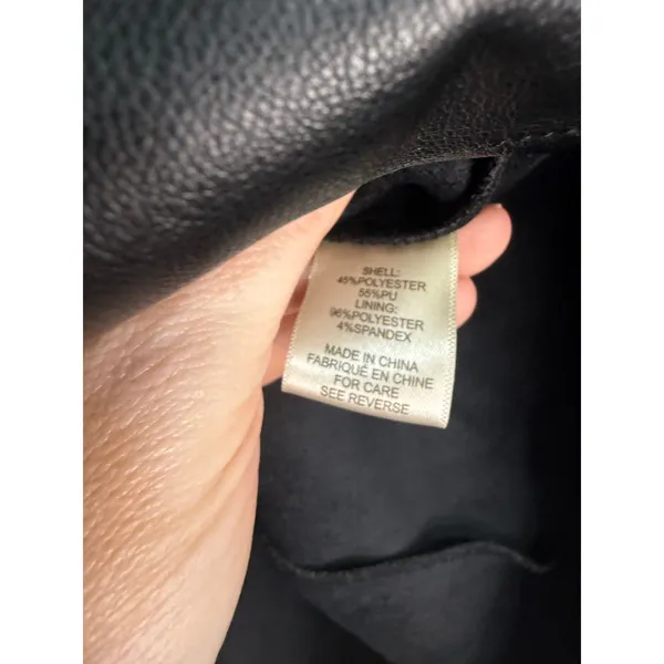 Torn by Ronny Kobo Gemma‎ Vegan Leather Cutout Mini Dress M black chic sleek - Image 11