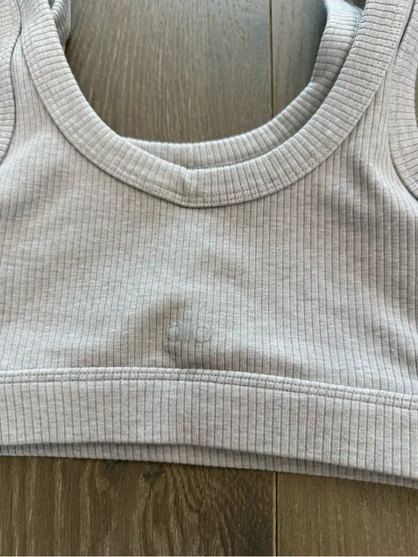 Alo Wellness Bra Heather Gray Size M - Image 2