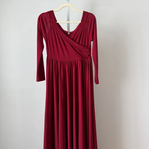 Witchy Burgundy sz S Maxi Oversized Dress Goth Moody Feminine Whimsigoth‎ Witchy - Image 3
