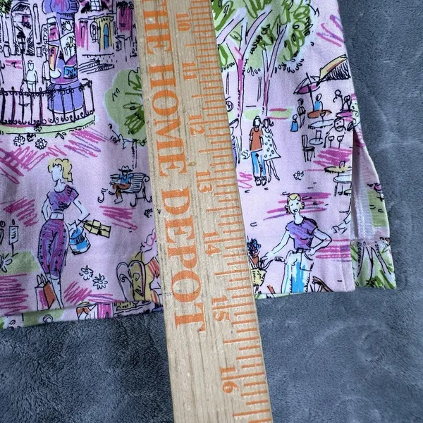 Dress Barn VTG Mini Skirt Skort Womens 8 Pink Unique Whimsical Golf Tennis 90s Y2K Artsy - Image 2